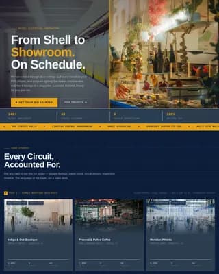 Advanced Retail Store Construction Appointment Booking Website Template