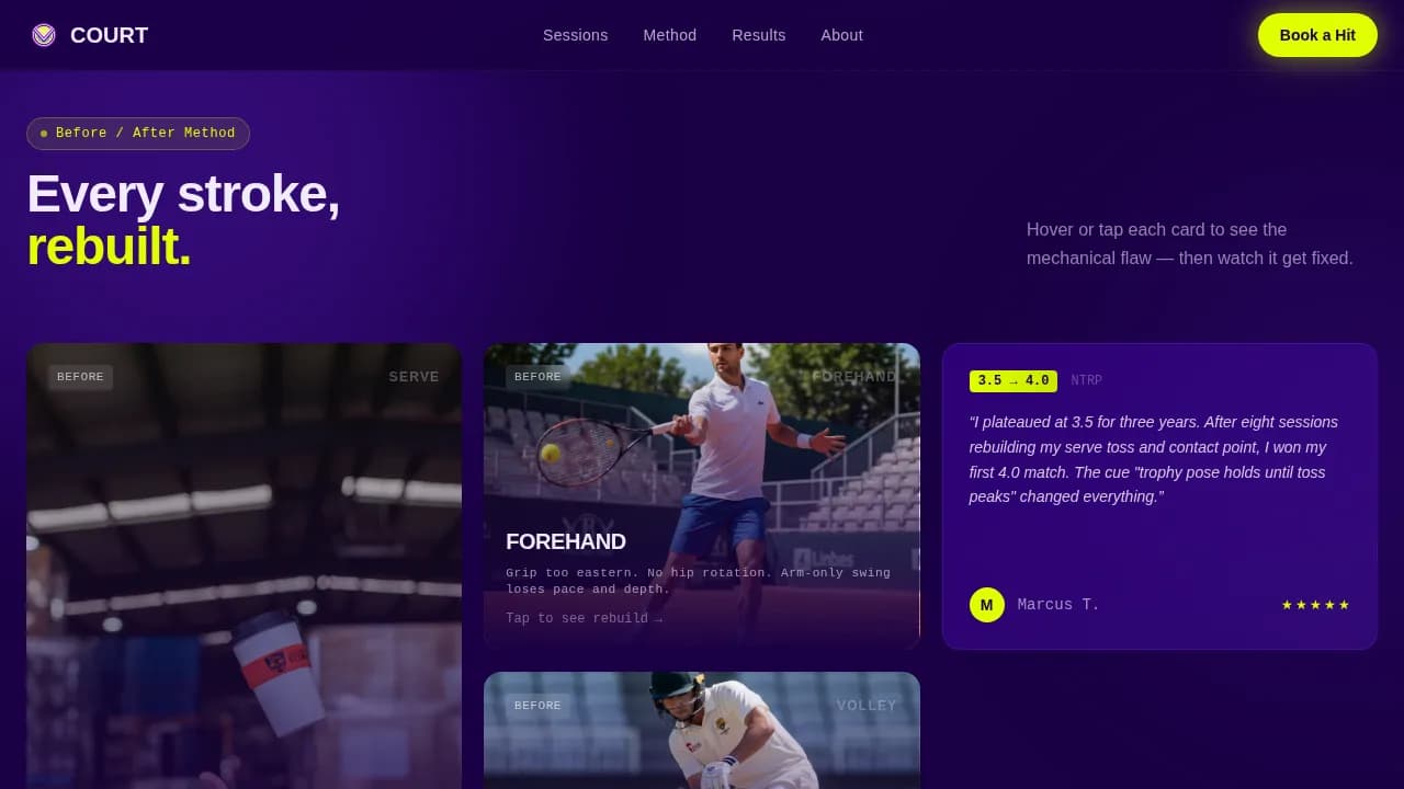 Expert Sports Academy & Coaching Appointment Booking Website Template