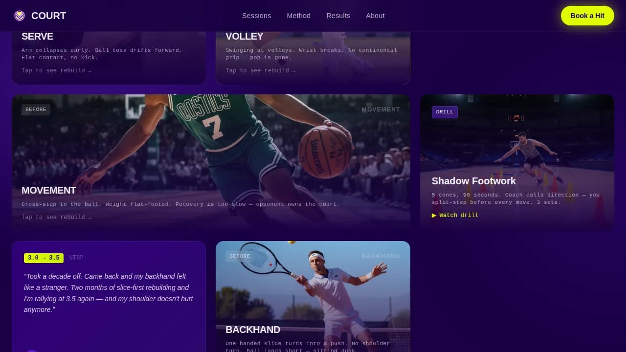 Expert Sports Academy & Coaching Appointment Booking Website Template