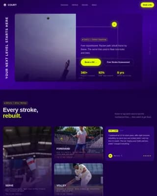 Expert Sports Academy & Coaching Appointment Booking Website Template