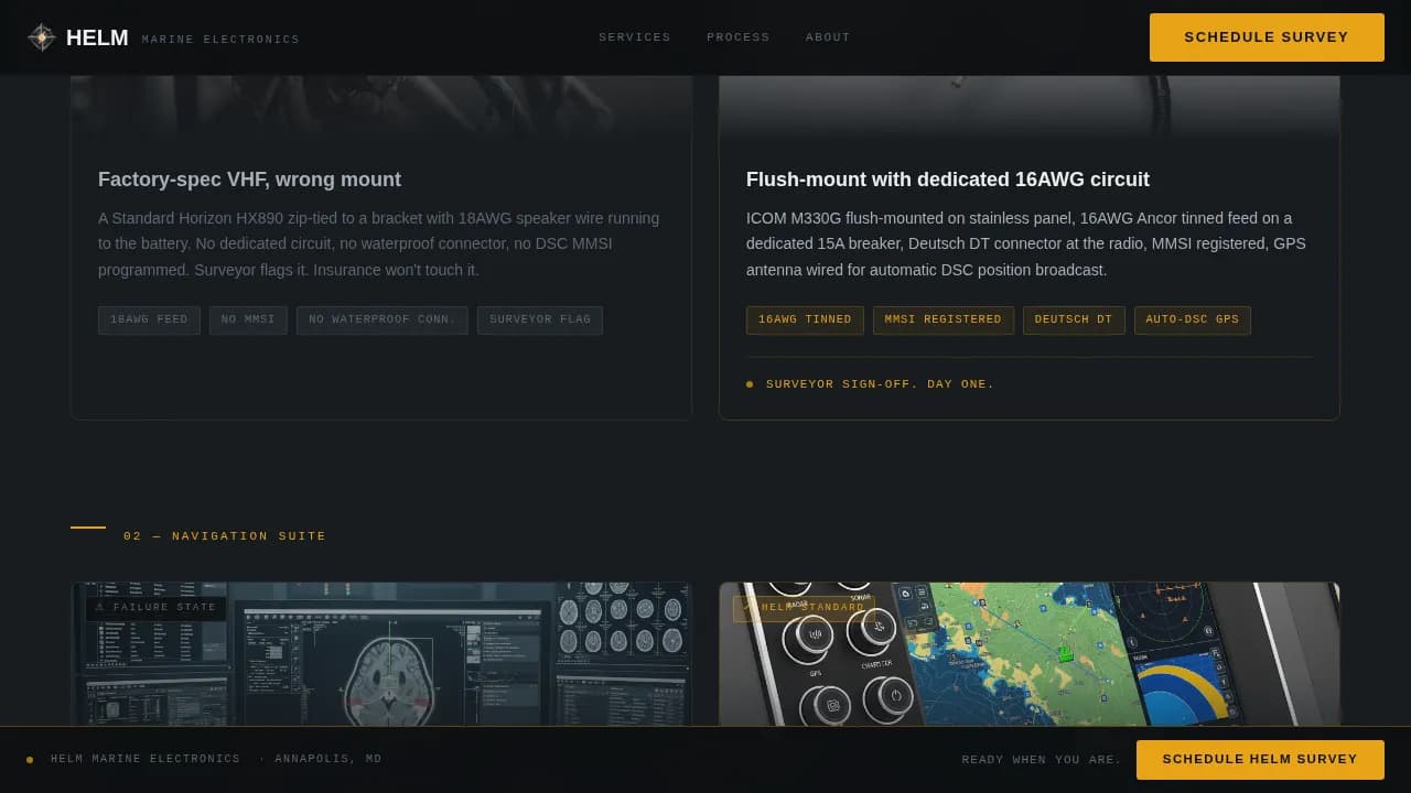 Navigate — Marine Electronics Landing Page Template