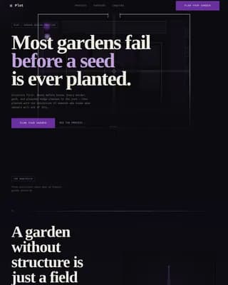 Plot — Bold Garden Design Landing Page Template