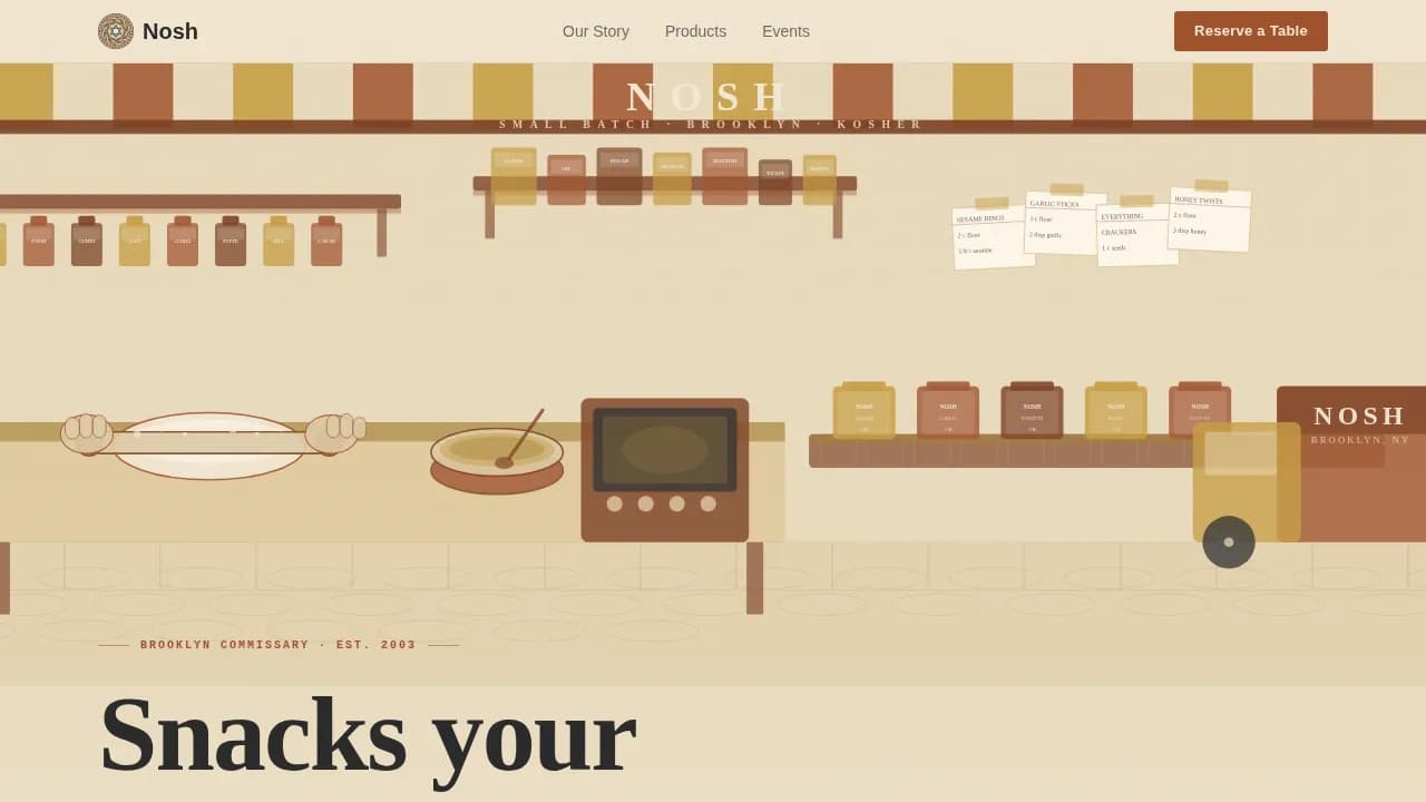 Kosher Food & Dining Appointment Booking Website Template