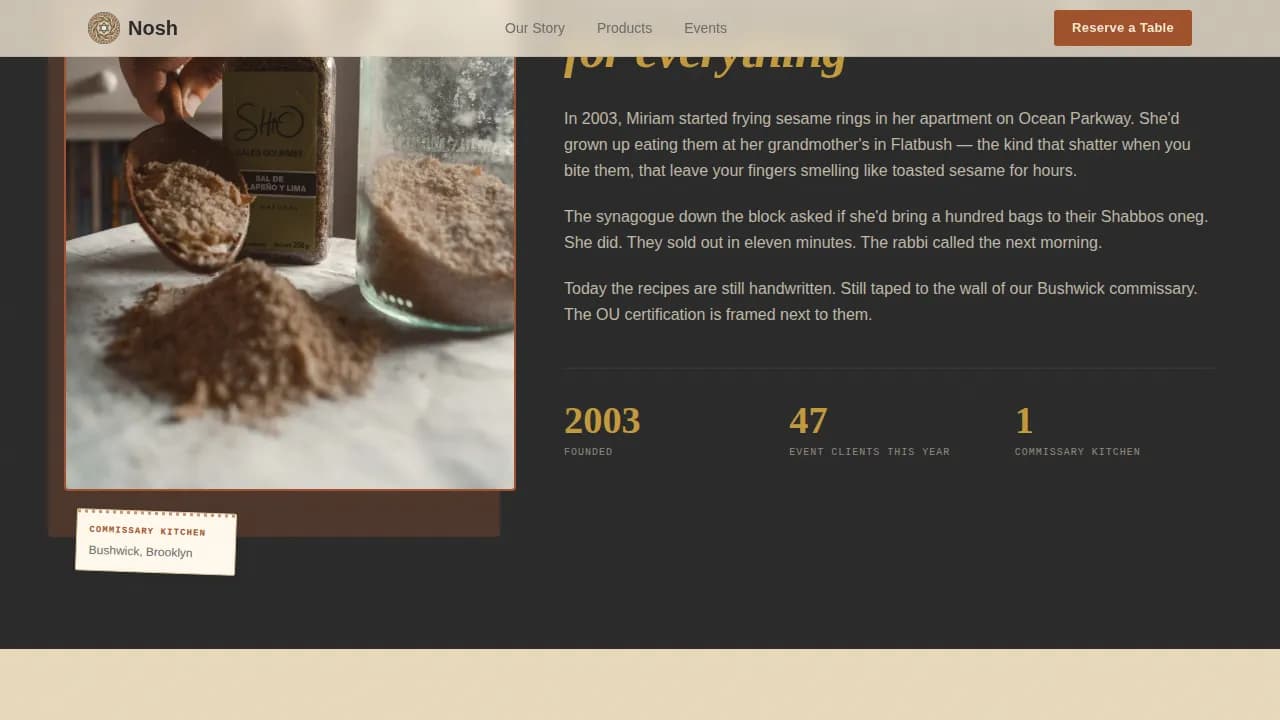 Kosher Food & Dining Appointment Booking Website Template