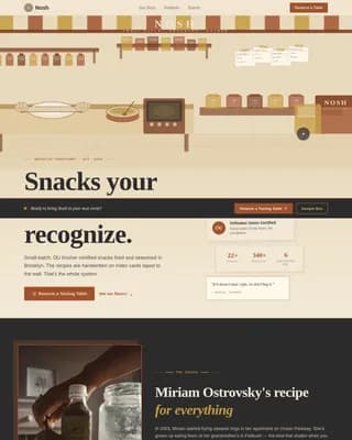 Kosher Food & Dining Appointment Booking Website Template
