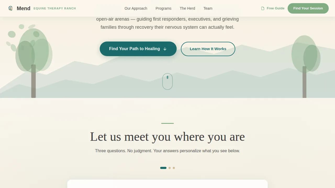 Wellness Modalities Appointment Booking Website Template