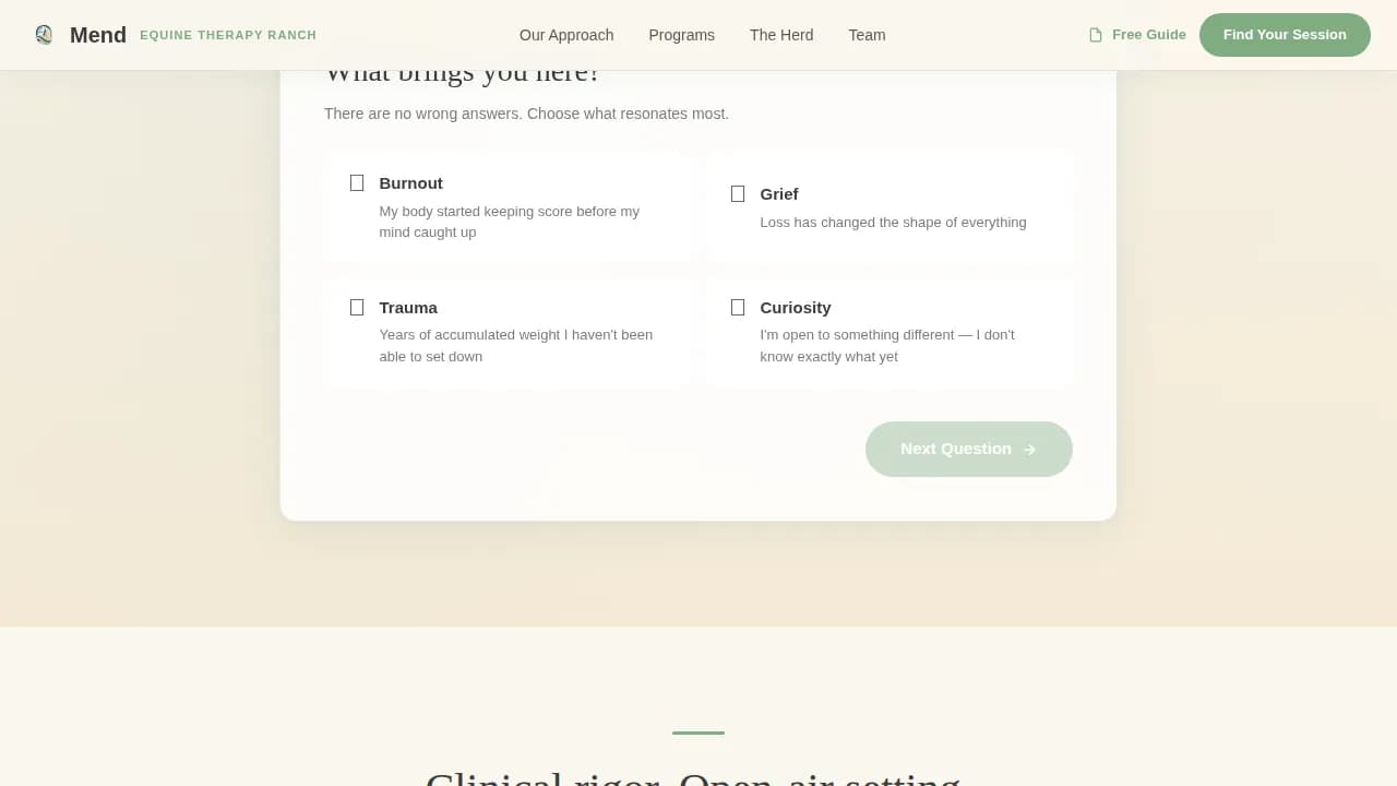 Wellness Modalities Appointment Booking Website Template