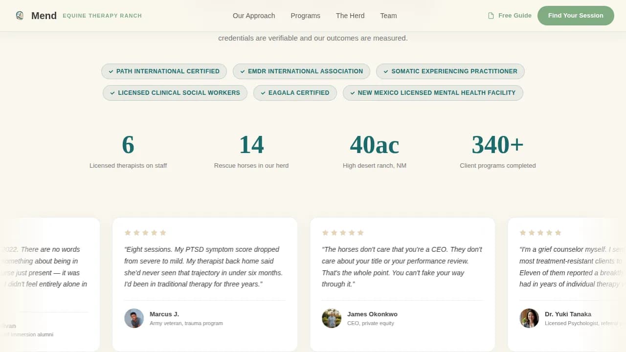 Wellness Modalities Appointment Booking Website Template