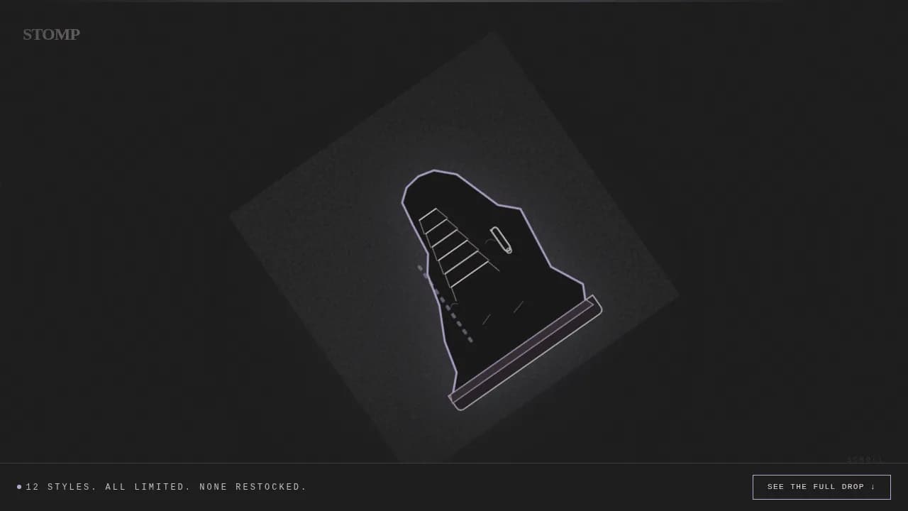 Rebel — Punk Footwear Brand Landing Page Template