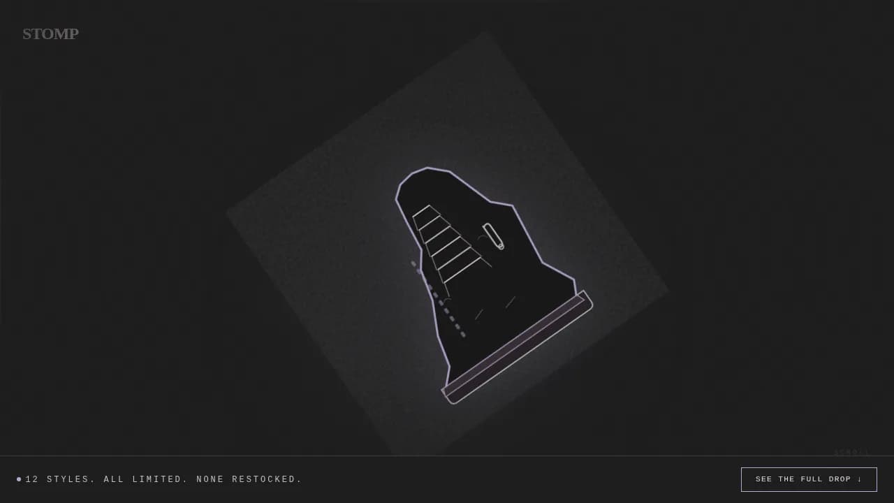 Rebel — Punk Footwear Brand Landing Page Template