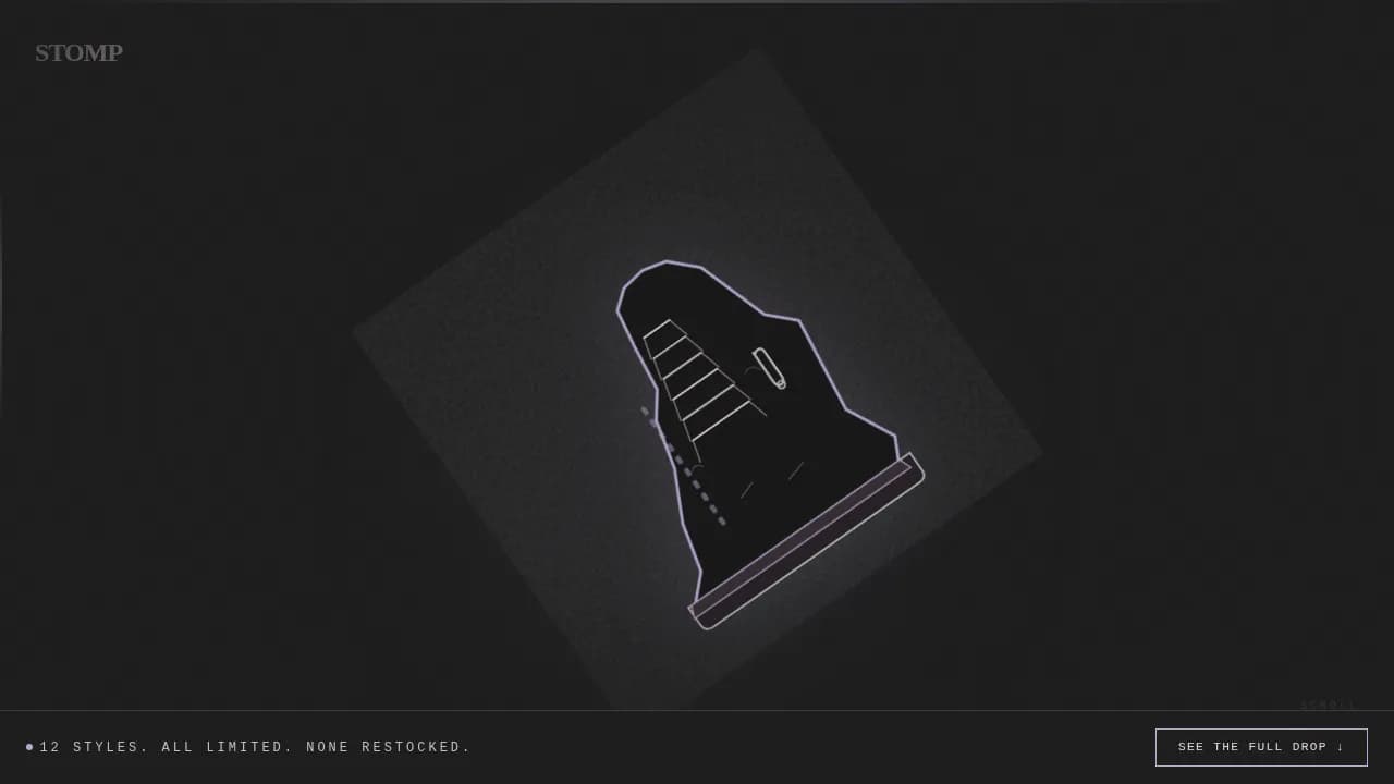 Rebel — Punk Footwear Brand Landing Page Template