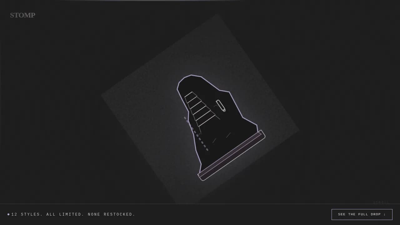 Rebel — Punk Footwear Brand Landing Page Template