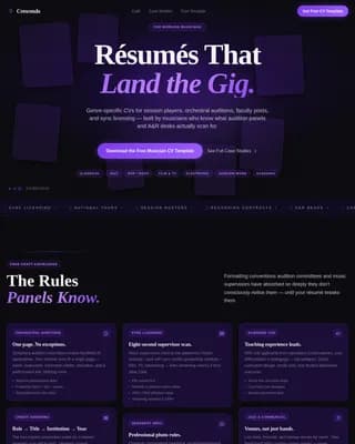 Advanced Musician Profile Professional Website Template