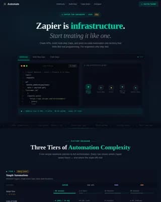 Orchestrate — Developer Zapier Automation Landing Page Template