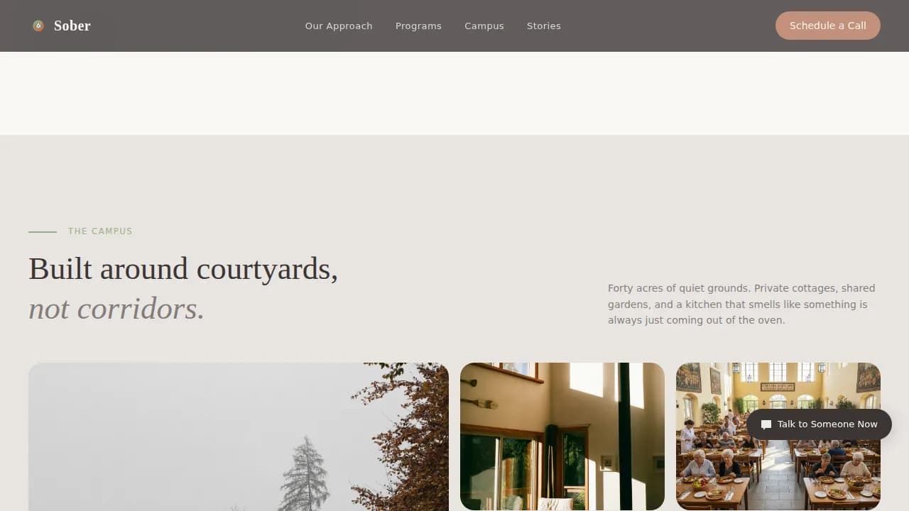 Serenity — Compassionate Recovery Facility Landing Page Template