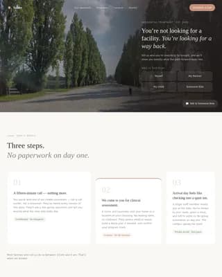 Serenity — Compassionate Recovery Facility Landing Page Template