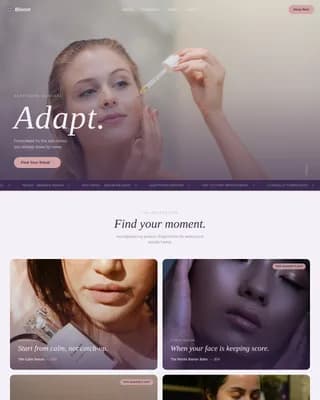 Glow — Adaptogenic Skincare Gallery Landing Page Template