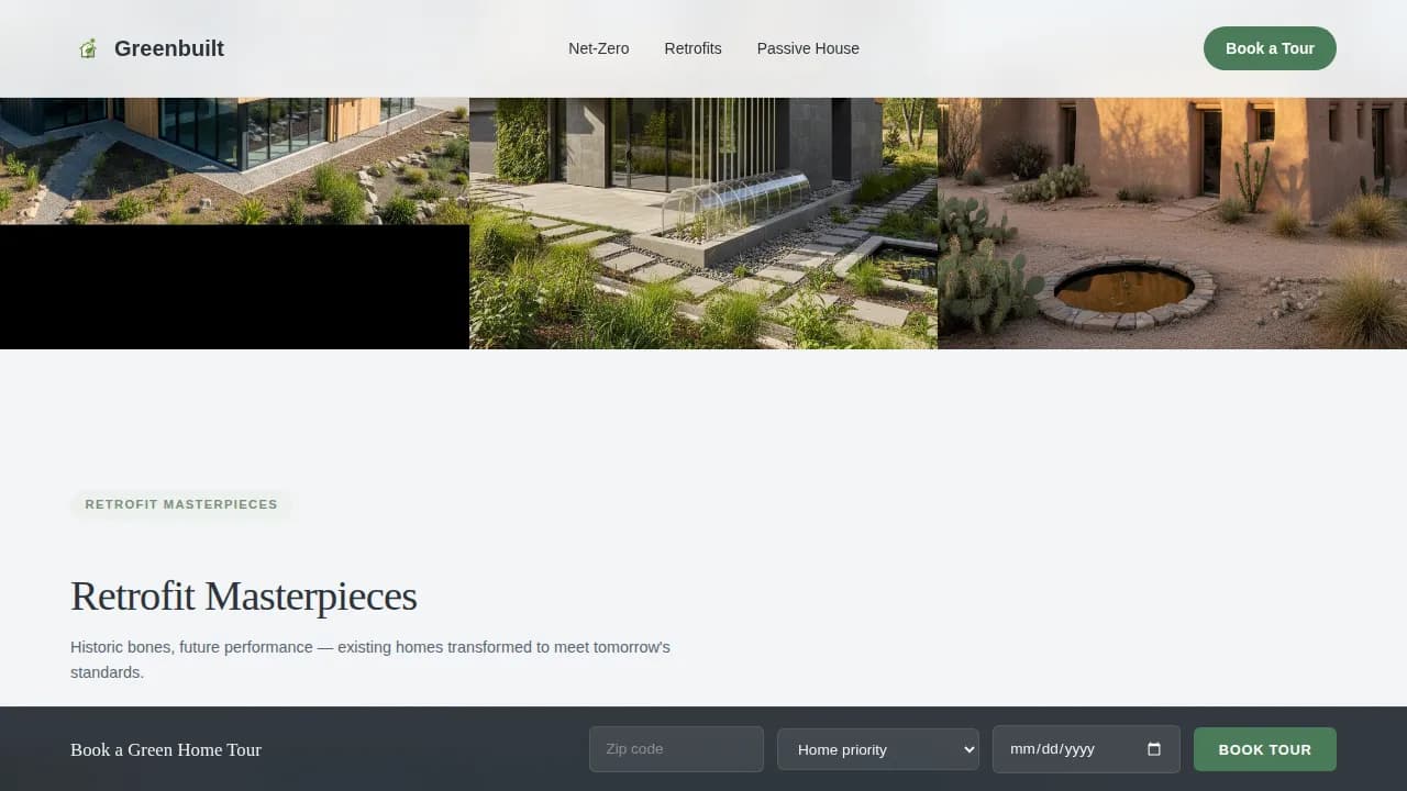 Ecoscape — Expert Sustainable Home Landing Page Template