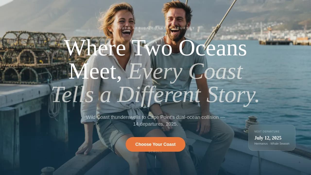 South Africa Travel Appointment Booking Website Template