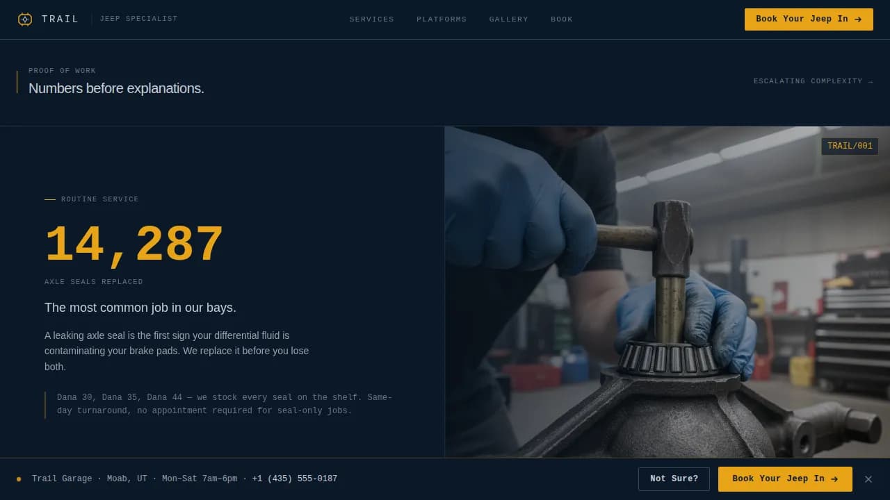 Torque — Expert Jeep Transmission Landing Page Template