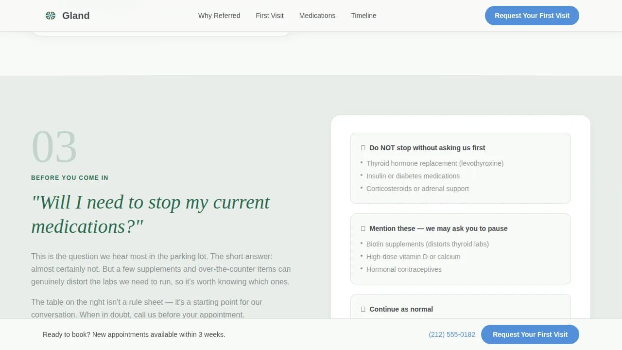 Expert Endocrinologist Appointment Booking Website Template