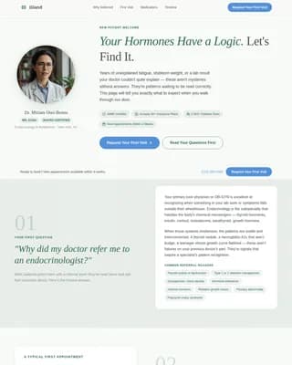 Expert Endocrinologist Appointment Booking Website Template
