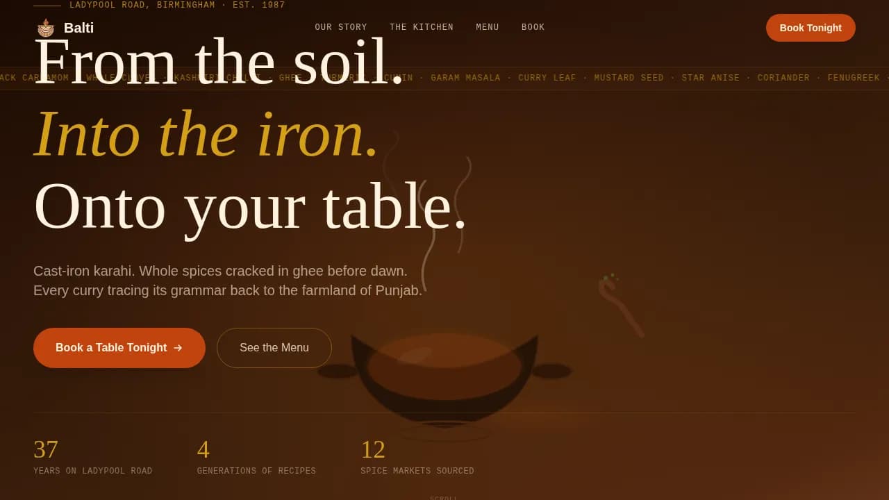 Local Regional & Specialty Restaurant Appointment Booking Website Template