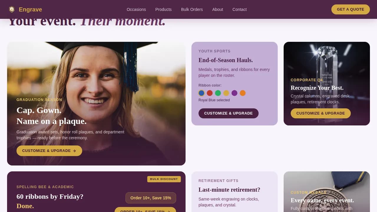 Local Brick & Mortar Business Professional Website Template