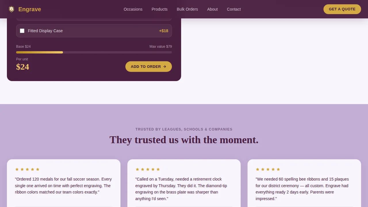 Local Brick & Mortar Business Professional Website Template