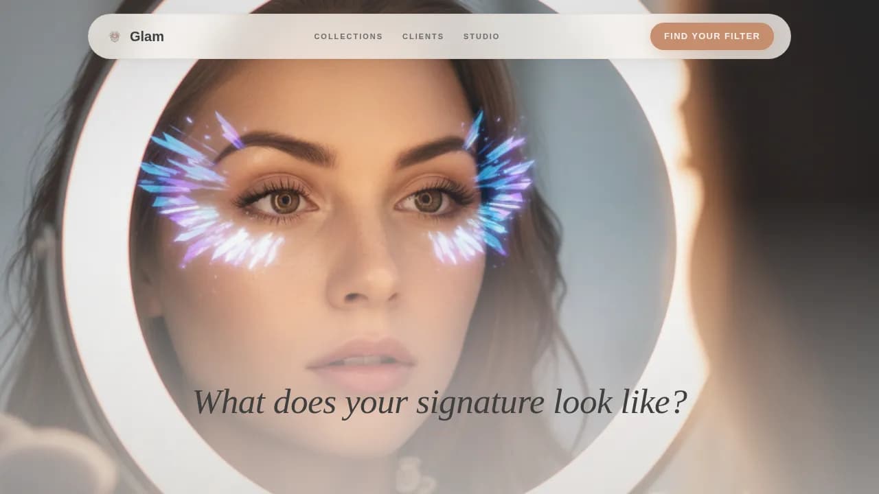 Beauty Tech & Device Portfolio Website Template