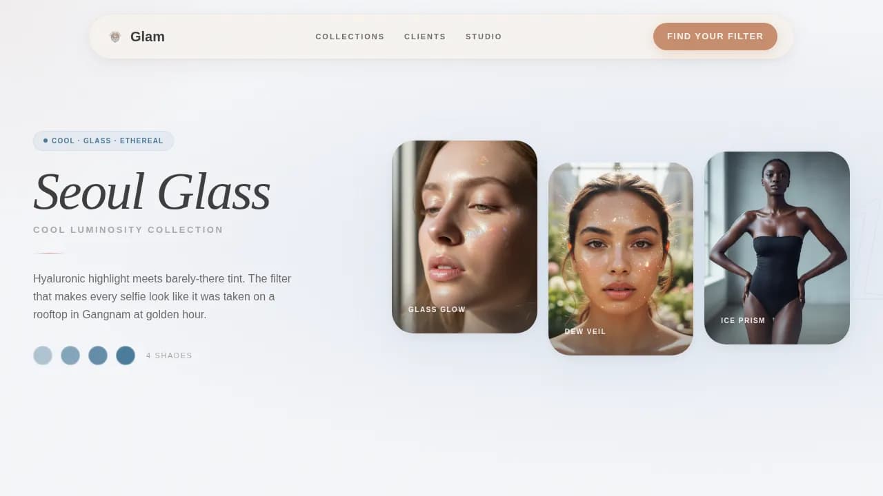 Beauty Tech & Device Portfolio Website Template