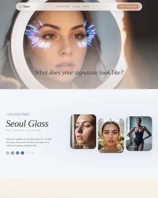 Beauty Tech & Device Portfolio Website Template