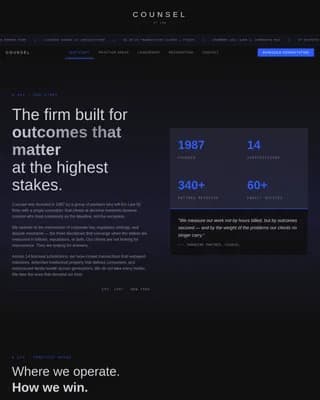 Premium Law Firm Practice Area Explorer Website Template