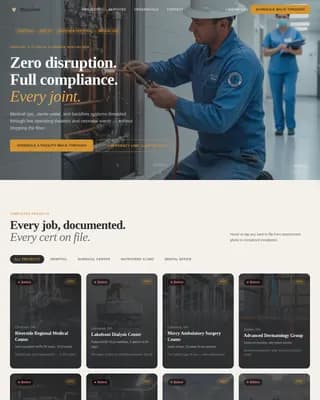 Advanced Hospital & Clinic Construction Appointment Booking Website Template