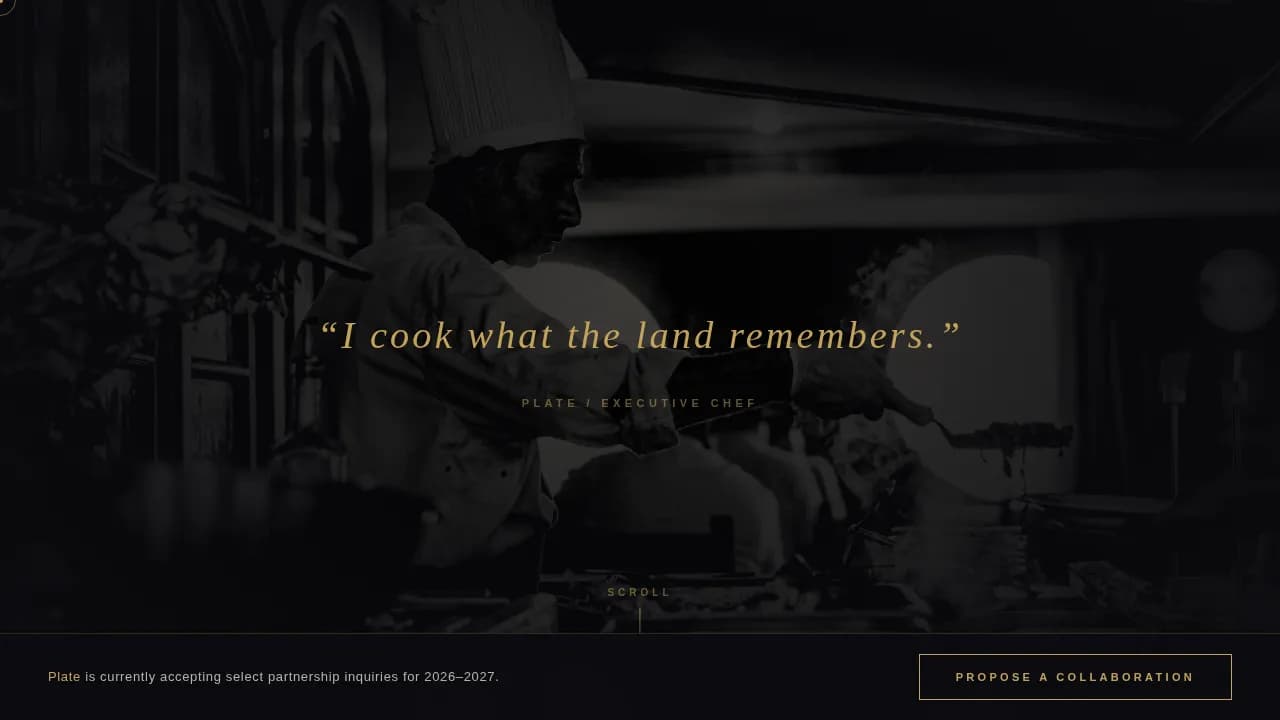 Chef Profile Portfolio Website Template