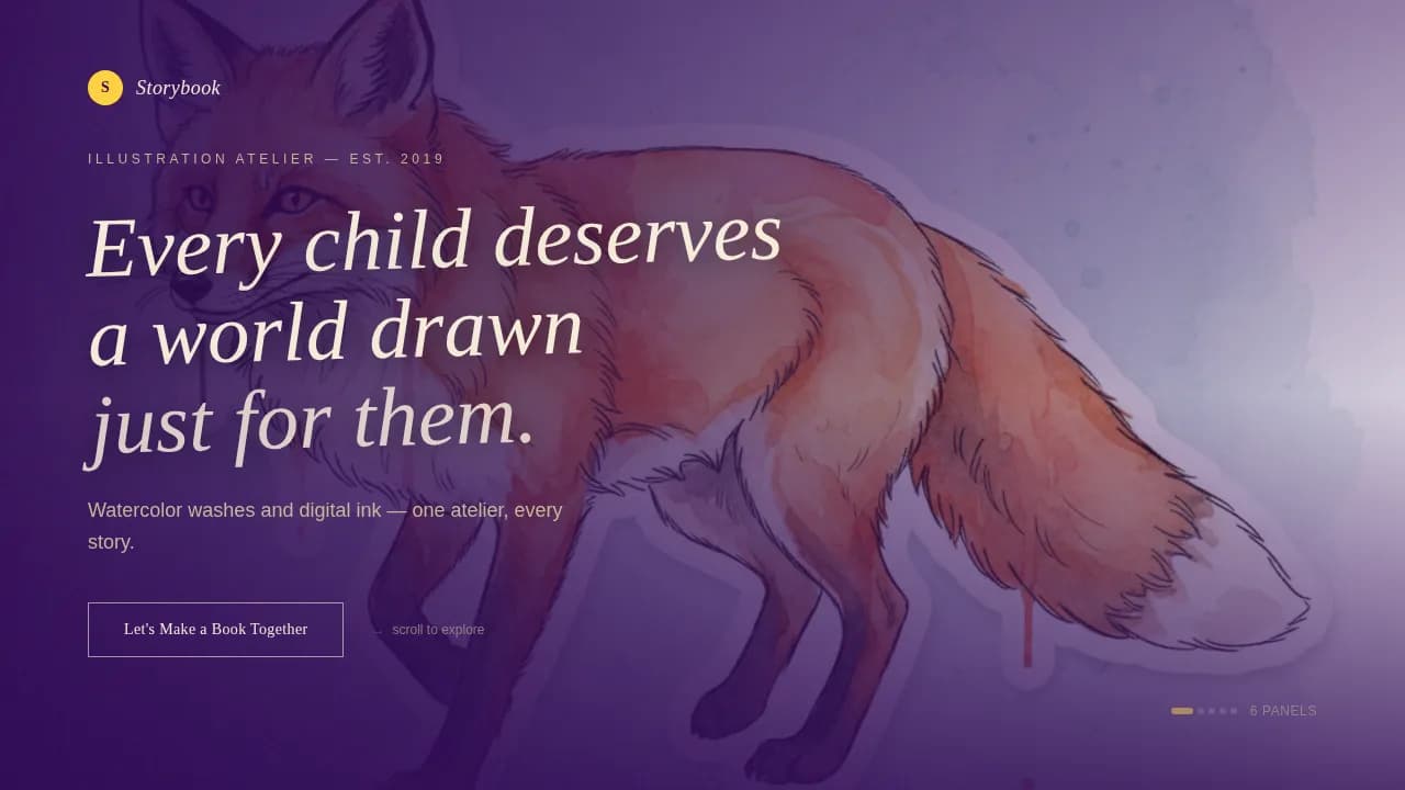 Illustrate — Book Artist Landing Page Template