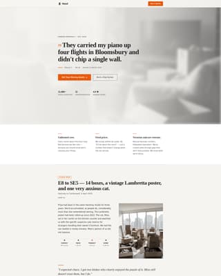 Transit — Professional Relocation Landing Page Template