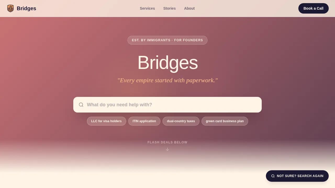 Advanced Immigrant-Owned Business Pre-Launch & Coming Soon Website Template