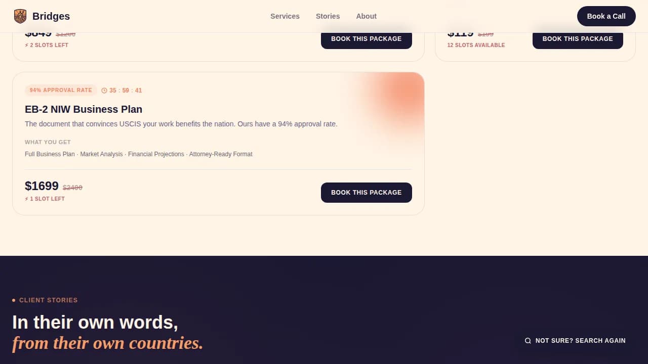 Advanced Immigrant-Owned Business Pre-Launch & Coming Soon Website Template