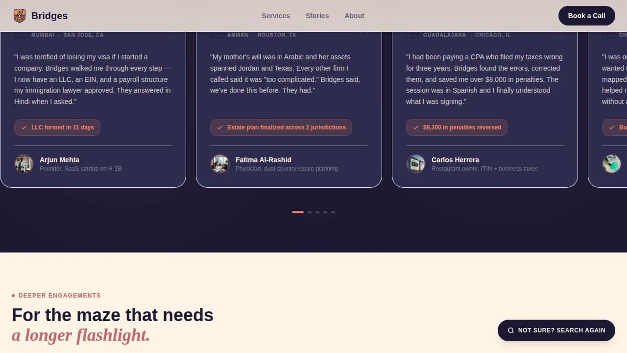 Advanced Immigrant-Owned Business Pre-Launch & Coming Soon Website Template
