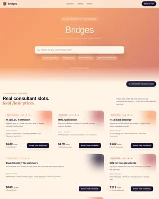 Advanced Immigrant-Owned Business Pre-Launch & Coming Soon Website Template