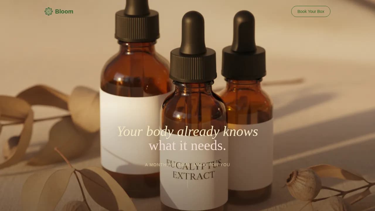 Serenity — Botanical Wellness Box Landing Page Template