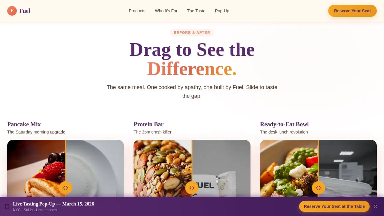 High-Protein Food & Dining Professional Website Template