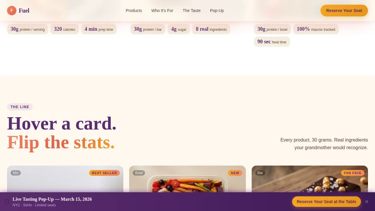 High-Protein Food & Dining Professional Website Template