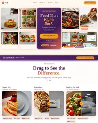 High-Protein Food & Dining Professional Website Template