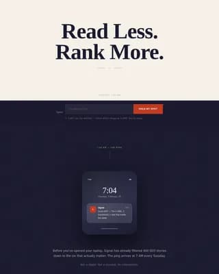 SEO & Content Newsletter Pre-Launch Website Template