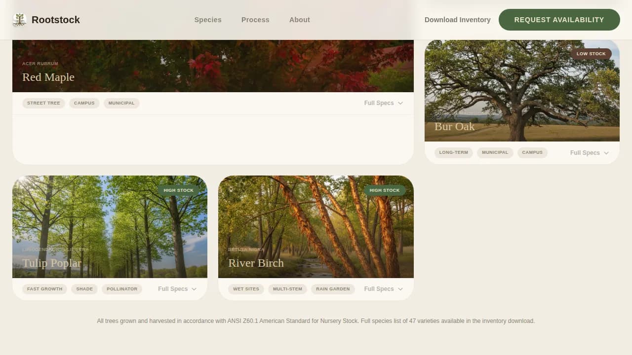 Nursery & Plant Farm Professional Website Template