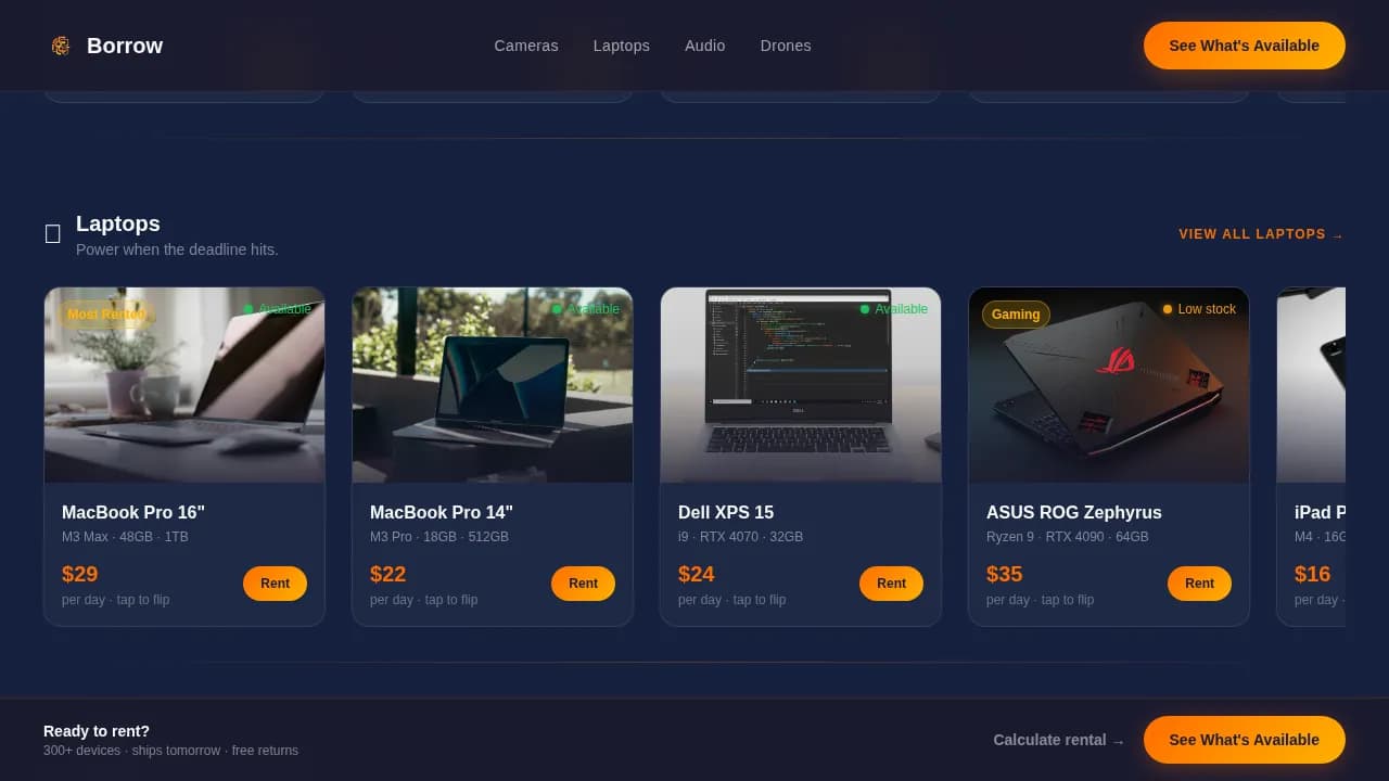 Electronics E-Commerce Pricing Website Template