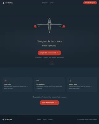 Stroke — Expert Rowing Academy Landing Page Template