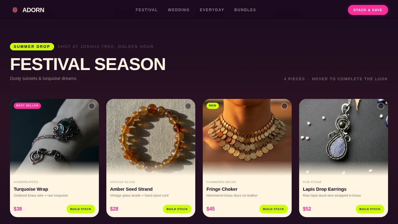 Bohemian Fashion Professional Website Template